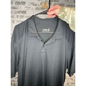 Smartwool | men black merino sport wool polo short sleeve